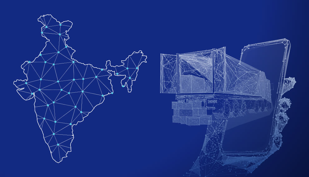 Low-investment courier franchise in India options for 2026, featuring a delivery professional, parcels, and logistics imagery.